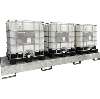 jímka Pozinkovaná záchytná jímka pod 3 IBC kontejnery