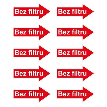 Šipka na rozvaděč - Bez filtru, fólie 5 x 2,7 cm, aršík 10 ks