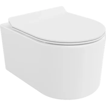 Klozet Mexen Sofia WC mísa Rimless s pomalu se zavírajícím tenkým sedátkem, duroplast, bílý lesk - 30540100 WC mísy
