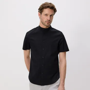 Pánská košile Reserved - Košile slim fit se stojáčkem - černý - 173DV-99X - 173DV-99X-XL