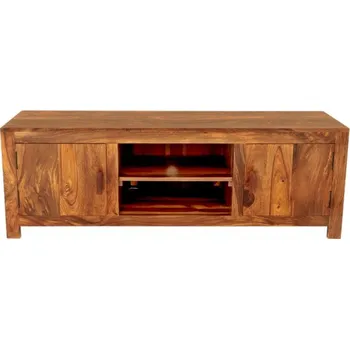 Televizní stolek Indický nábytek - TV stolek 150x50x45 Kali z indického masivu palisandr Only stain