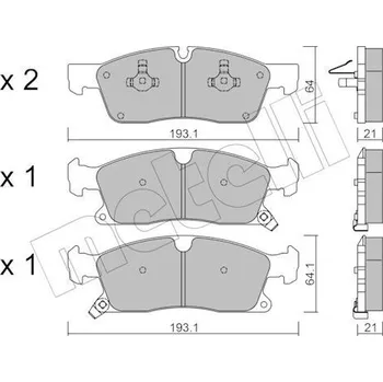 Brzdová destička Sada brzdových destiček, kotoučová brzda METELLI 22-0927-2
