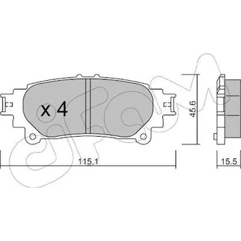 Brzdová destička Sada brzdových destiček, kotoučová brzda CIFAM 822-939-0