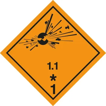 Značení Bezpečnostní značka 1.1.1 včetně hvězdičky na plechu 30 x 30 cm