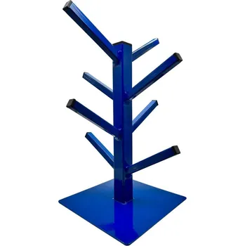 Stojan na víno Kovový stojan na až 16 ks lepicích pásek, modrý