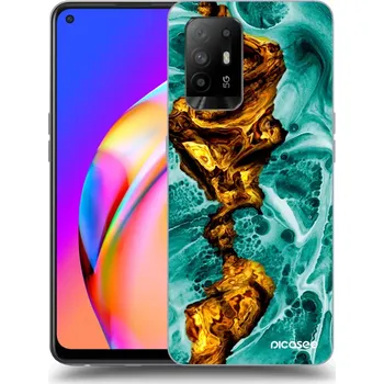 Pouzdro na mobilní telefon Picasee silikonový průhledný obal pro OPPO A94 5G - Goldsky