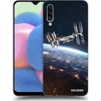 Pouzdro na mobilní telefon Picasee silikonový průhledný obal pro Samsung Galaxy A30s A307F - Station