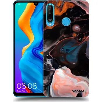 Pouzdro na mobilní telefon Picasee silikonový průhledný obal pro Huawei P30 Lite - Cream