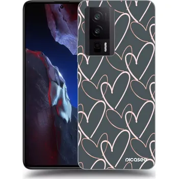 Pouzdro na mobilní telefon Picasee silikonový černý obal pro Xiaomi Poco F5 Pro 5G - Hodně lásky