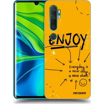 Pouzdro na mobilní telefon Picasee silikonový černý obal pro Xiaomi Mi Note 10 (Pro) - Enjoy