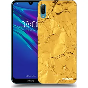 Pouzdro na mobilní telefon Picasee silikonový průhledný obal pro Huawei Y6 2019 - Gold