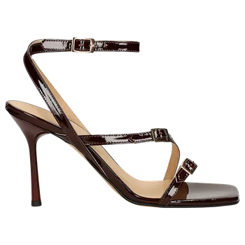 Dámské sandále Bordové Sandály S Tenkými Pásky Na Vysokém Podpatku Wojas 7622636 41