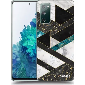 Pouzdro na mobilní telefon Picasee silikonový černý obal pro Samsung Galaxy S20 FE - Dark geometry