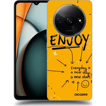 Pouzdro na mobilní telefon Picasee silikonový černý obal pro Xiaomi Redmi A3 - Enjoy