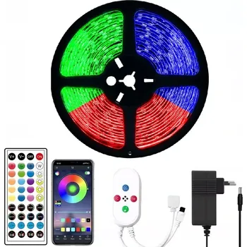 LED páska Light LED pásek Bluetooth music 5050 12LED/m IP20 14W RGB, 5metrů, komplet (LED pásek multicolor 5 metrů komplet )