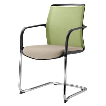 Konferenční židle Leaf 505-Z-N4 (kostra pérovka chrom, stohovatelná)