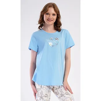 Dámské pyžamo Vienetta Dámské pyžamo kapri Alex Barva: šedá, Velikost: 2XL