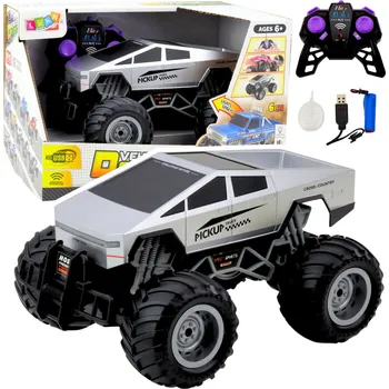 RC model auta LEAN Toys Terénní RC auto dálkově ovládané stříbrné 1:16