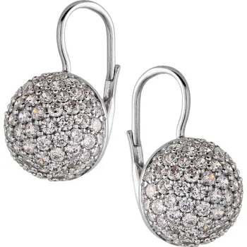 Náušnice Zlaton Náušnice bílé zlato visací se zirkony výška 2cm váha 4.98g O04122401198