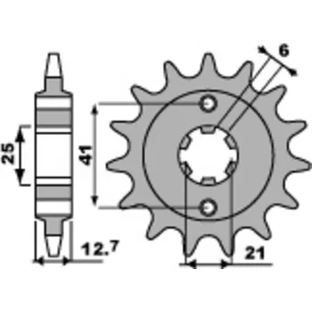 Nářadí na motocykly PBR Ocelová standardní přední řetězová kola 288 - 530 288.18.18NC