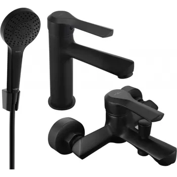 Vodovodní baterie Mexen Sabre R05 vanová sada, černá - 72103R05-70 Bateriové soupravy