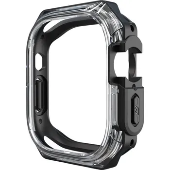 Pouzdro na mobilní telefon Odolné Armor pouzdro pro Apple Watch 44mm - černé
