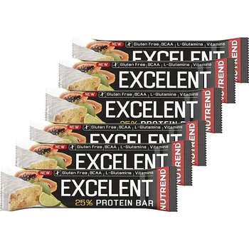Nutrend EXCELENT protein bar, 6 x 85 g, limetka s papájou
