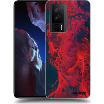 Pouzdro na mobilní telefon Picasee silikonový průhledný obal pro Xiaomi Poco F5 Pro 5G - Organic red