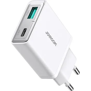 JOYROOM JR-TCF14 rychlonabíjecí adaptér s porty USB-C / USB-A - 20W - bílý
