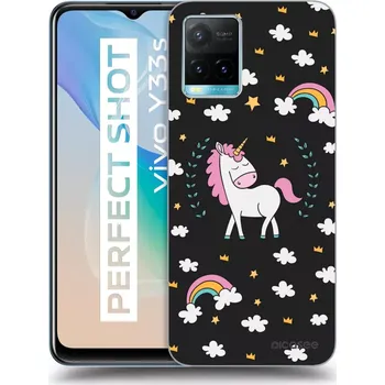 Pouzdro na mobilní telefon Picasee silikonový černý obal pro Vivo Y33s - Unicorn hvězdné nebe