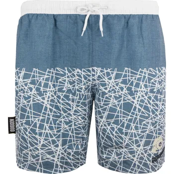 Pánské plavky GUGGEN MOUNTAIN Pánské plavecké kraťasy ZM1609 S BÍLÁ|ŠEDÁ
