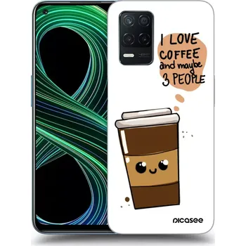 Pouzdro na mobilní telefon Picasee silikonový černý obal pro Realme 8 5G - Cute coffee
