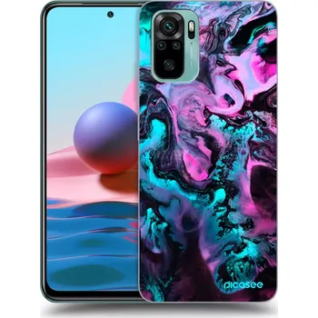 Pouzdro na mobilní telefon Picasee silikonový černý obal pro Xiaomi Redmi Note 10 - Lean
