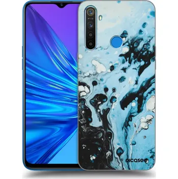 Pouzdro na mobilní telefon Picasee silikonový černý obal pro Realme 5 - Organic blue