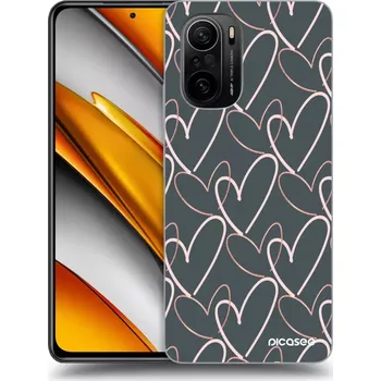Pouzdro na mobilní telefon Picasee silikonový průhledný obal pro Xiaomi Poco F3 - Hodně lásky