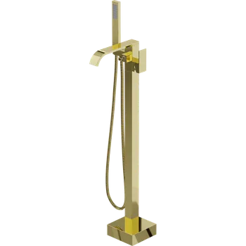Vodovodní baterie Mexen Lava volně stojící vanová baterie, zlatá - 752433-50 Vanovo-sprchové baterie