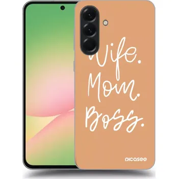 Pouzdro na mobilní telefon Picasee silikonový průhledný obal pro Samsung Galaxy A36 5G - Boss Mama