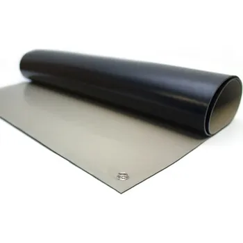 Rohožka Dvouvrstvá antistatická gumová rohož šedá, 60 x 120 cm