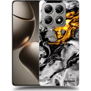 Pouzdro na mobilní telefon Picasee silikonový průhledný obal pro Xiaomi 14T Pro - Black Gold 2