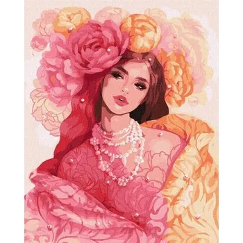 Set školních potřeb Malowanie po numerach - Piękno i piwonie 40x50cm