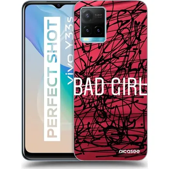 Pouzdro na mobilní telefon Picasee silikonový černý obal pro Vivo Y33s - Zlobivá holka
