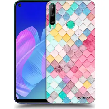 Pouzdro na mobilní telefon Picasee silikonový průhledný obal pro Huawei P40 Lite E - Barevná střecha