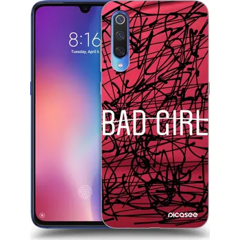Pouzdro na mobilní telefon Picasee silikonový černý obal pro Xiaomi Mi 9 - Zlobivá holka