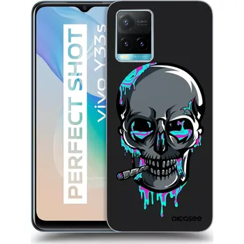 Pouzdro na mobilní telefon Picasee silikonový černý obal pro Vivo Y33s - EARTH - Lebka 3.0