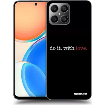 Pouzdro na mobilní telefon Picasee silikonový černý obal pro Honor X8 4G - Do it. With love.