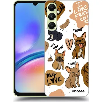 Pouzdro na mobilní telefon Picasee silikonový černý obal pro Samsung Galaxy A05s A057G - Frenchies