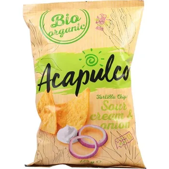 Tortilla chipsy Cream&Onion 125 g BIO ACAPULCO