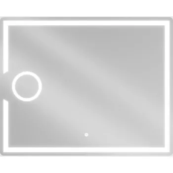 Zrcadlo Mexen Onyx koupelnové zrcadlo podsvícené s kosmetickým zrcátkem 100 x 80 cm, LED 6000K, protimlžící - 9813-100-080-611-00 Koupelnová zrcadla