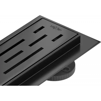 Odvodňovací žlab Mexen Flat M01 lineární odtok 70 cm, černý - 1720070-15 Lineární podlahové odtoky