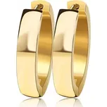 Ocelové Náušnice kruhy Elegant Zlaté - Průměr 16 mm